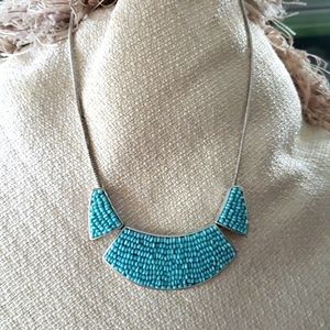 Turquoise and silver necklace